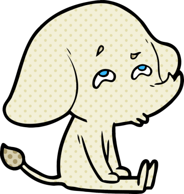 Bir insan tarafından çizilmiş karikatür fili