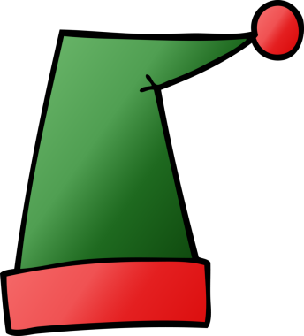 Bir insan tarafından çizilmiş bir elf şapkası.