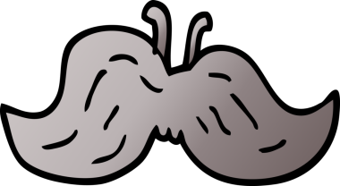 Bir insan tarafından çizilmiş bir bıyık karalaması.