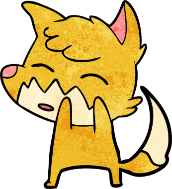 bir insan tarafından çizilmiş tilki çizgi filmi