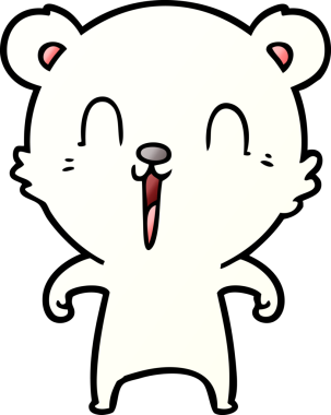 Bir insan tarafından çizilmiş kutup ayısı karikatürü