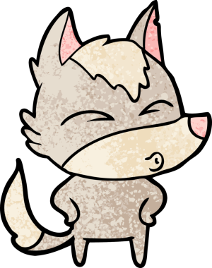 Bir insan tarafından çizilmiş bir kurt düdüğü.