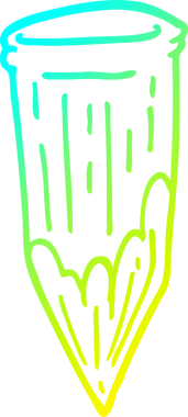 Bir insan tarafından çizilmiş odun kazığının soğuk gradyan çizgisi