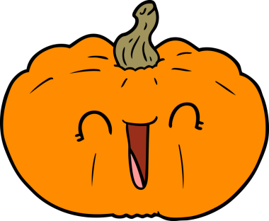 Bir insan tarafından çizilmiş bir balkabağı.