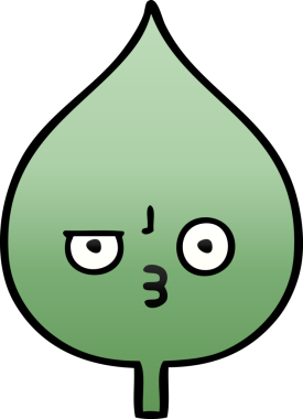 Bir insan tarafından çizilmiş dışavurumsal yaprağın gölgelenmiş çizimi