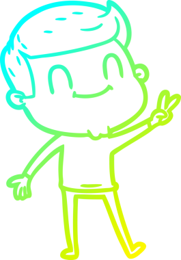 Bir insan tarafından çizilmiş karikatür cana yakın bir adamın çizimi.