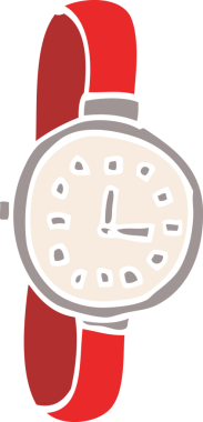 Bir insan tarafından çizilmiş çizgi film karalama saati