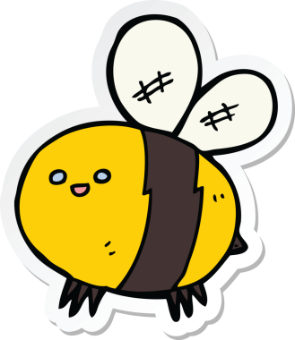 Bir insan tarafından çizilmiş çizgi film etiketi.