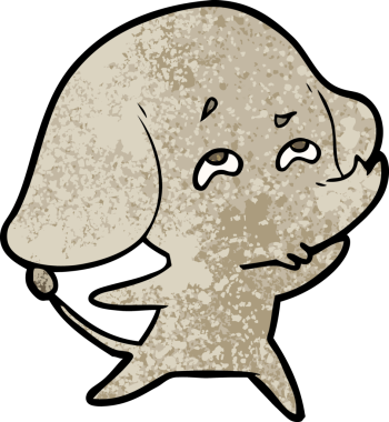 Bir insan tarafından çizilmiş karikatür fili