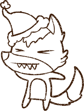 Bir insan tarafından çizilen Noel Kurdu Kömürü