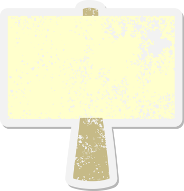 Bir insan tarafından çizilmiş boş işaret levhası.