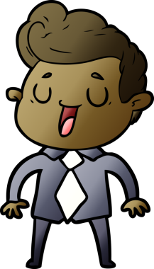 Bir insan tarafından çizilmiş mutlu çizgi film adamı.