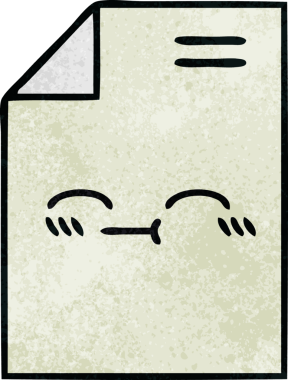 Bir insan tarafından çizilmiş bir kağıdın retro grunge desen karikatürü