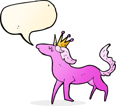 Bir insan tarafından çizilmiş tek boynuzlu at.