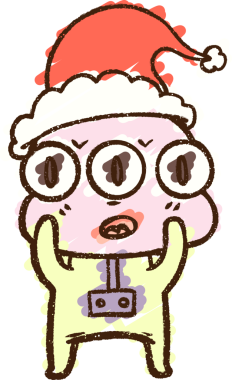 Bir insan tarafından çizilen Noel Uzaylı Tebeşiri