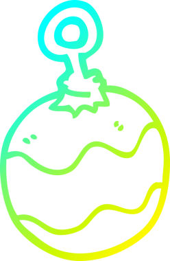 Soğuk gradyan çizgisi bir insan tarafından çizilmiş bir karikatür noeli.