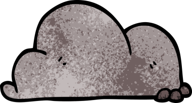 Bir insan tarafından çizilmiş karalama kayası.