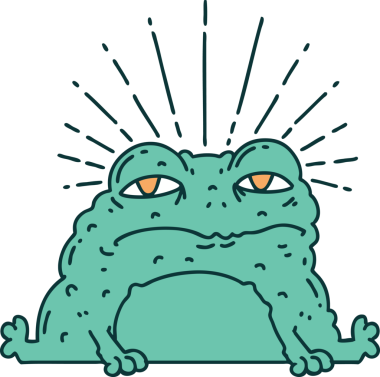 Bir insan tarafından çizilmiş geleneksel bir dövme karakteri çizimi