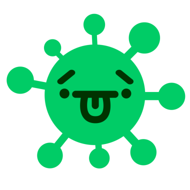 Bir insan tarafından çizilmiş kafası karışmış kayıp bir virüs.