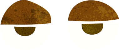 Bir insan tarafından çizilmiş çizgi film gözleri.