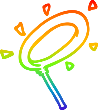 Gökkuşağı gradyan çizgi çizimi bir insan tarafından çizilmiş bir melek halkası