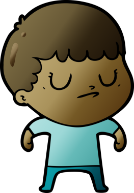 Bir insan tarafından çizilmiş huysuz çocuk çizgi filmi.