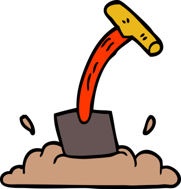 bir insan tarafından çizilmiş karalama küreği