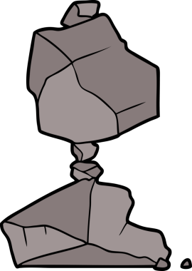 bir insan tarafından çizilmiş karikatür taşları