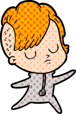 Bir insan tarafından çizilmiş karikatür kadın.