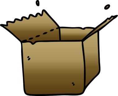 bir insan tarafından çizilmiş gölgelenmiş garip karikatür kutusu