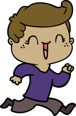 Bir insan tarafından çizilmiş gülen çocuk.