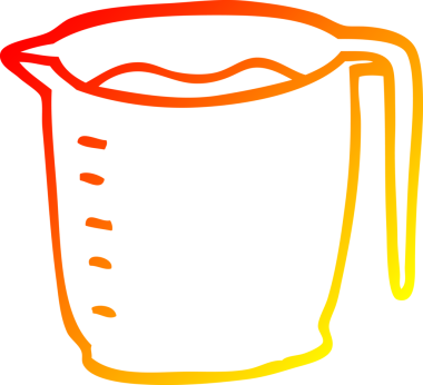 Bir insan tarafından çizilmiş bir karikatür sürahisinin sıcak çizgi çizimi