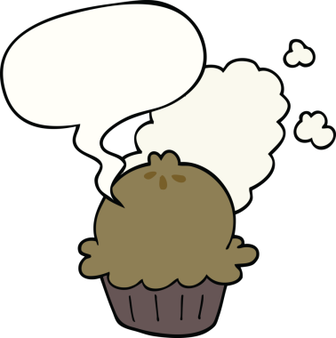 Bir insan tarafından çizilmiş tatlı çizgi film pastası.