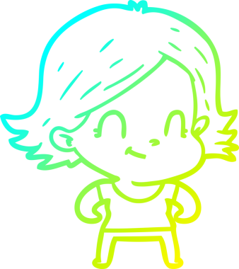 Bir insan tarafından çizilmiş soğuk gradyan çizgi çizimi.