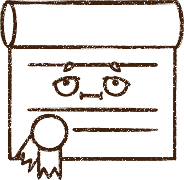 Bir insan tarafından çizilmiş Resmi Sertifika Kömür Çizimi