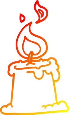 Bir insan tarafından çizilmiş çizgi film mumu çizimi.