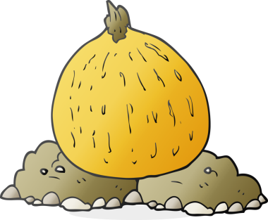 Bir insan tarafından çizilmiş serbest çizgi film kabağı.