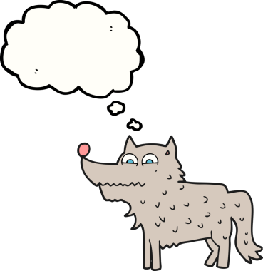 Bir insan tarafından çizilmiş serbest çizim baloncuk köpek.