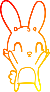 Bir insan tarafından çizilmiş sevimli bir tavşan çizimi.