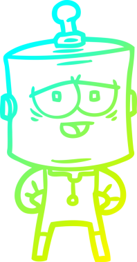 Bir insan tarafından çizilmiş soğuk gradyan robot çizimi