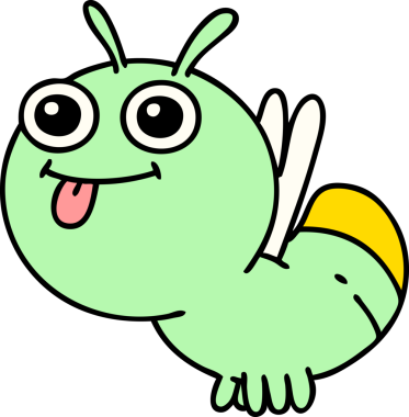 Bir insan tarafından çizilmiş sevimli bir böcekle ilgili karikatür