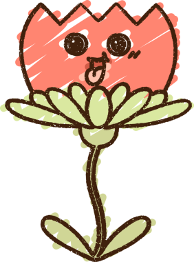 Bir insan tarafından çizilen çiçek tebeşiri