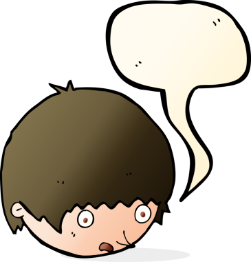 Bir insan tarafından çizilen konuşma baloncuğuyla şok olmuş bir yüz.