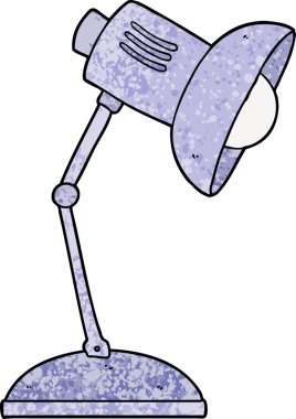 Bir insan tarafından çizilmiş çizgi film lambası.