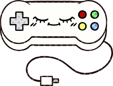 bir insan tarafından çizilmiş bir oyun denetleyicisinin çizgi roman tarzı