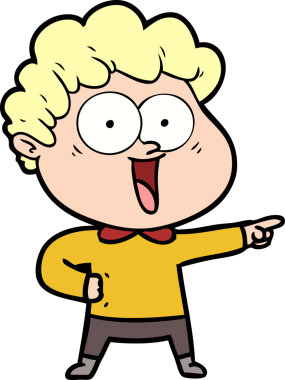 Bir insan tarafından çizilmiş mutlu bir adam.