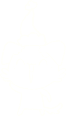 Bir insan tarafından çizilen Noel Köpeği Tebeşiri