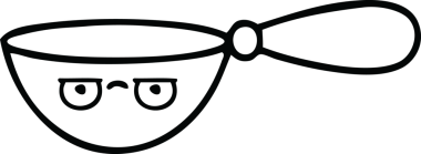 Bir insan tarafından çizilmiş bir kaşık çizimi.