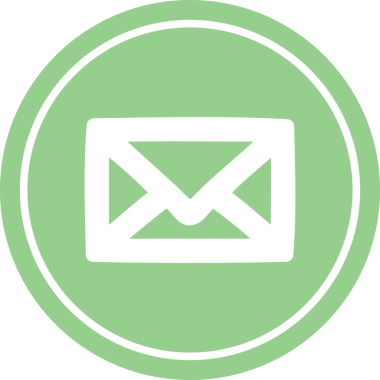 bir insan tarafından çizilmiş zarf harfi dairesel simgesi