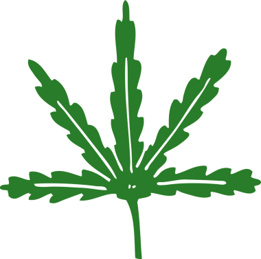 bir insan tarafından çizilmiş marihuana yaprağı karalaması